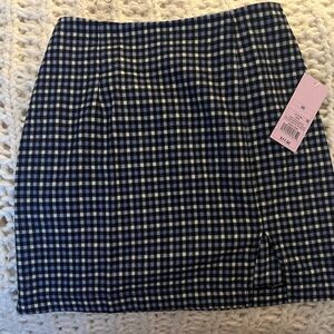 Wild Fable Plaid Skirt in Black and White